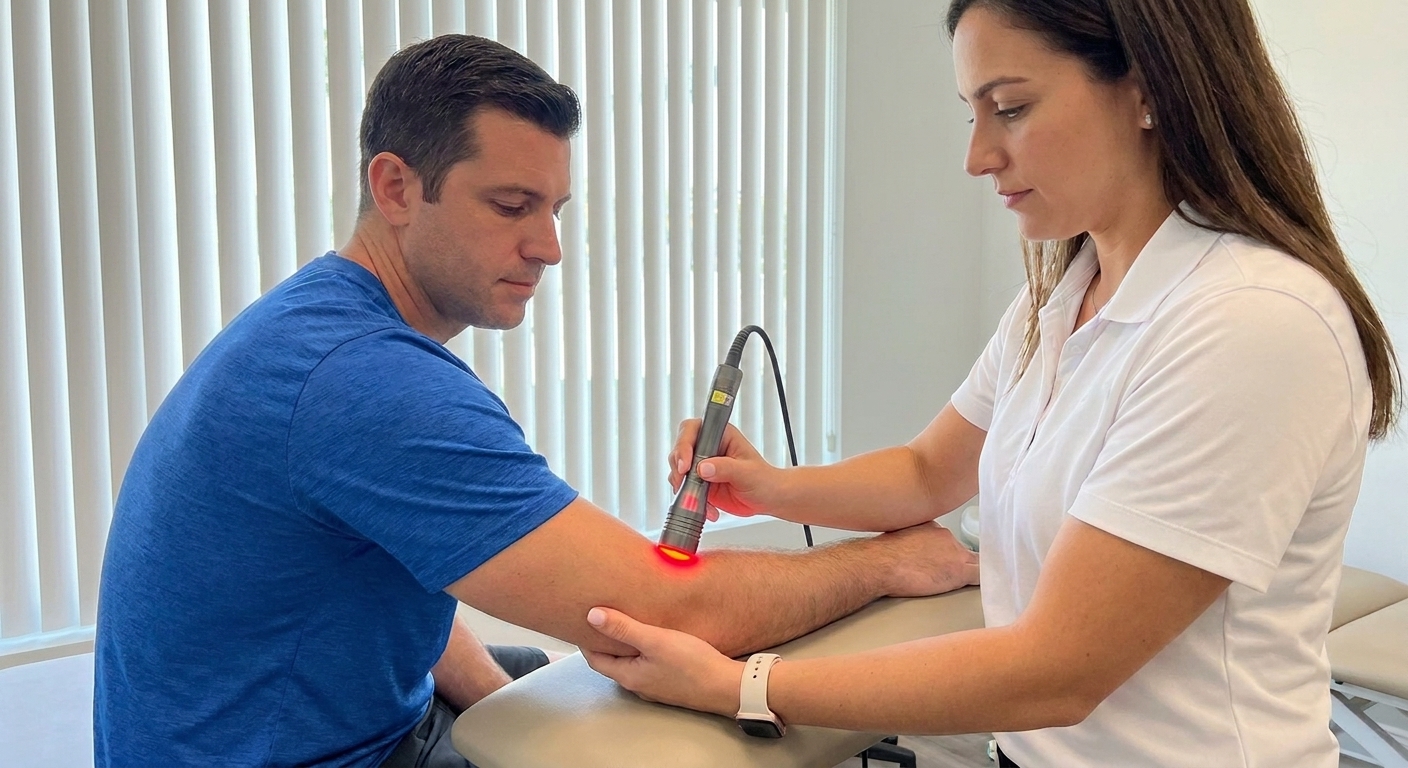 Class IV laser therapy for tennis elbow pain relief in Aventura