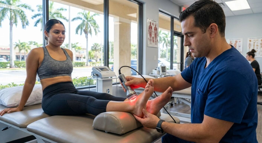 Laser therapy for plantar fasciitis and ankle sprain healing