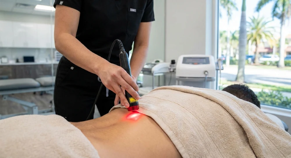 Class IV laser therapy for stubborn back pain relief in Aventura