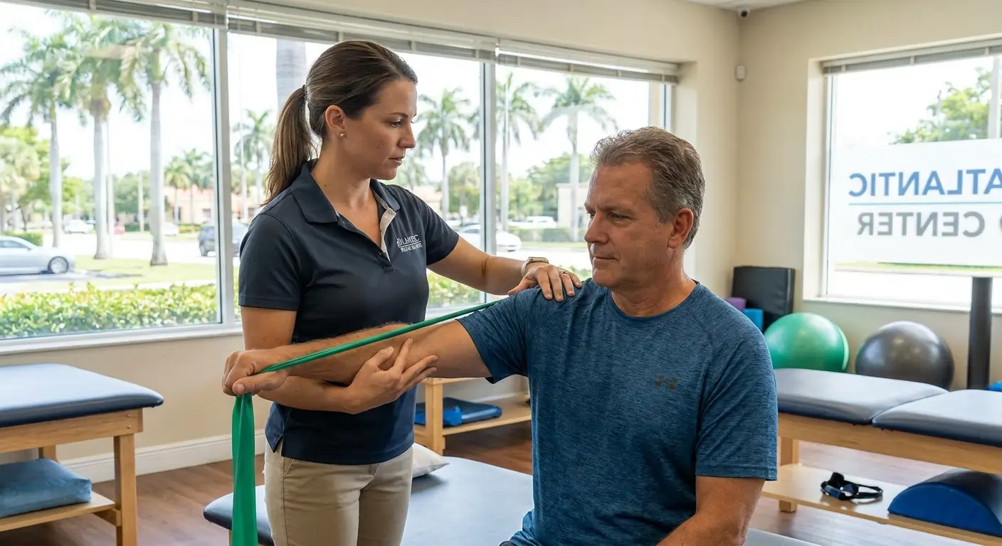 Physical therapy for rotator cuff pain relief in Pembroke Pines clinic
